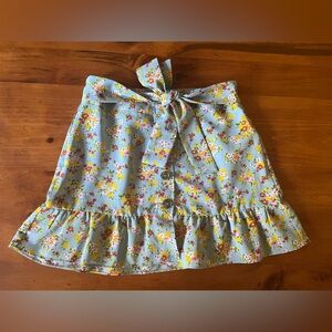 NWOT TOPSHOP Floral Tie-Front Skirt Sz 4P